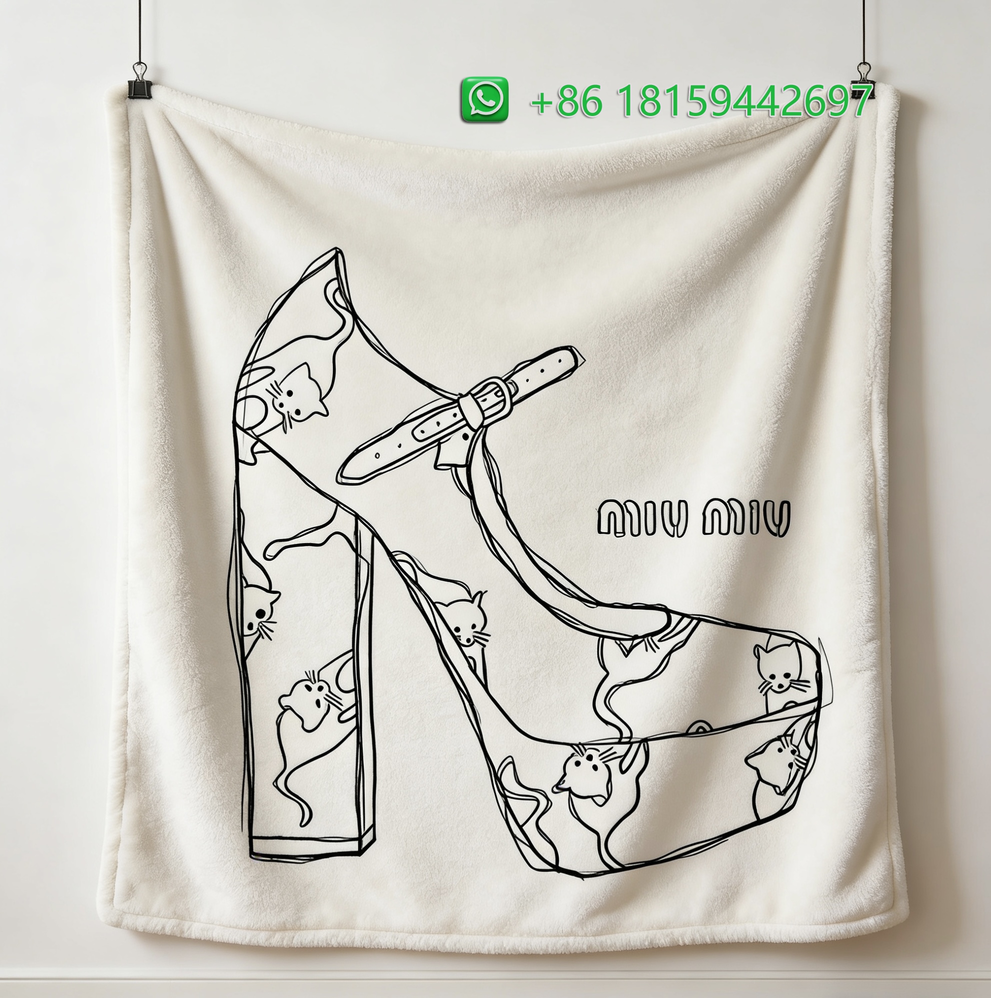 Miumiu Throw Blankets